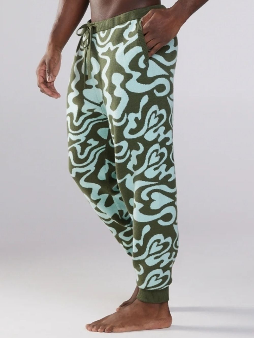 Savage Fenty Unisex Green Minty Blue Love Dizzy Lit Leisure Knit Joggers Size XS - Picture 2 of 13